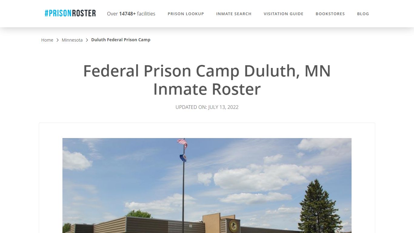 Federal Prison Camp Duluth, MN Inmate Roster - Prisonroster